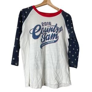 2016 Country Jam Raglan Ban T-shirt Festival Medium